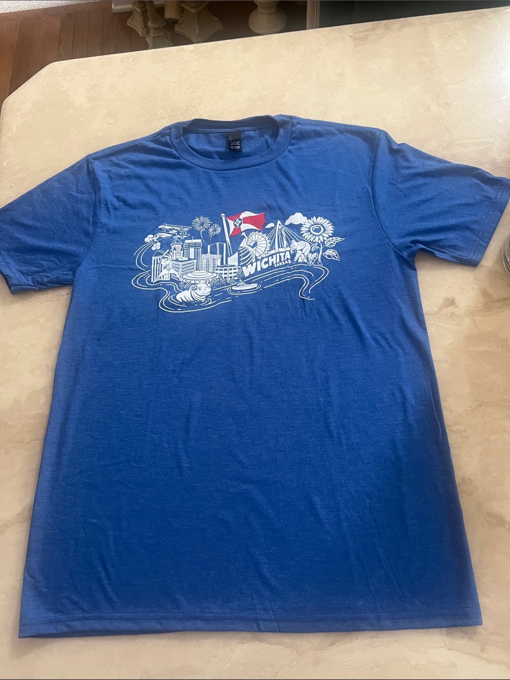 District Blue Wichita Kansas Graphic Tee - Size S New!!